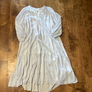 White and blue dress